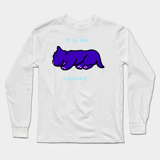 Z is for Zonked Long Sleeve T-Shirt by KBMorgan